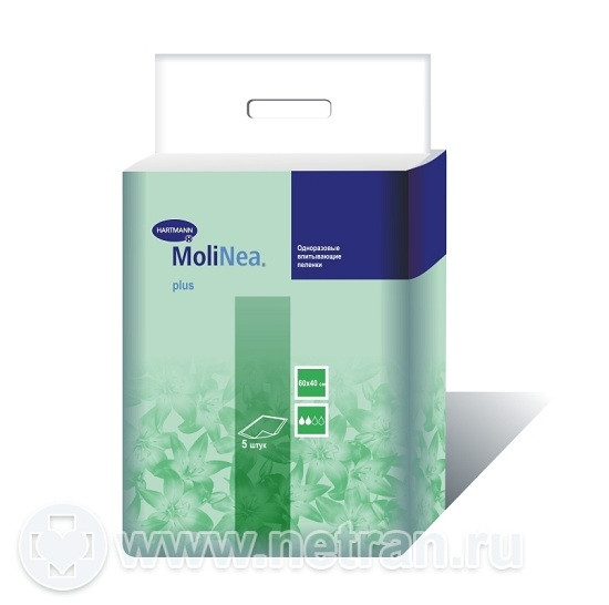 Пеленки впитывающие MoliNea Plus (МолиНеа Плюс) одноразовые, размер 40х60см, 150шт, 161140