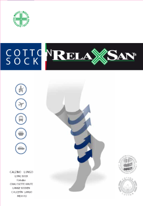 Гольфы Relaxsan Basic Cotton Socks мужские 1-го класса компрессии гипоаллергенные с хлопком, 820