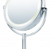 Зеркало косметическое стационарное Beurer BS69 с регулировкой угла наклона, функцией подсветки и 5-ти кратным увеличением