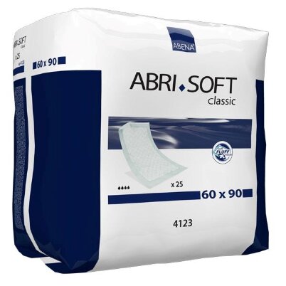 Пеленка впитывающая Abri - Soft Classic, одноразовая, водонепронцаемая, высокая впитываемость, 60х90 см, 25 штук, 4123