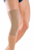 Бандаж на колено medi elastic knee support со стальными пружинами по боками и открытым надколенником, унисекс, беж, 605