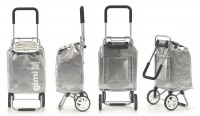 Сумка-тележка Gimi Flexi хозяйственная с двумя колесами складной ручкой и карманами для мелких вещей, 1500327010000