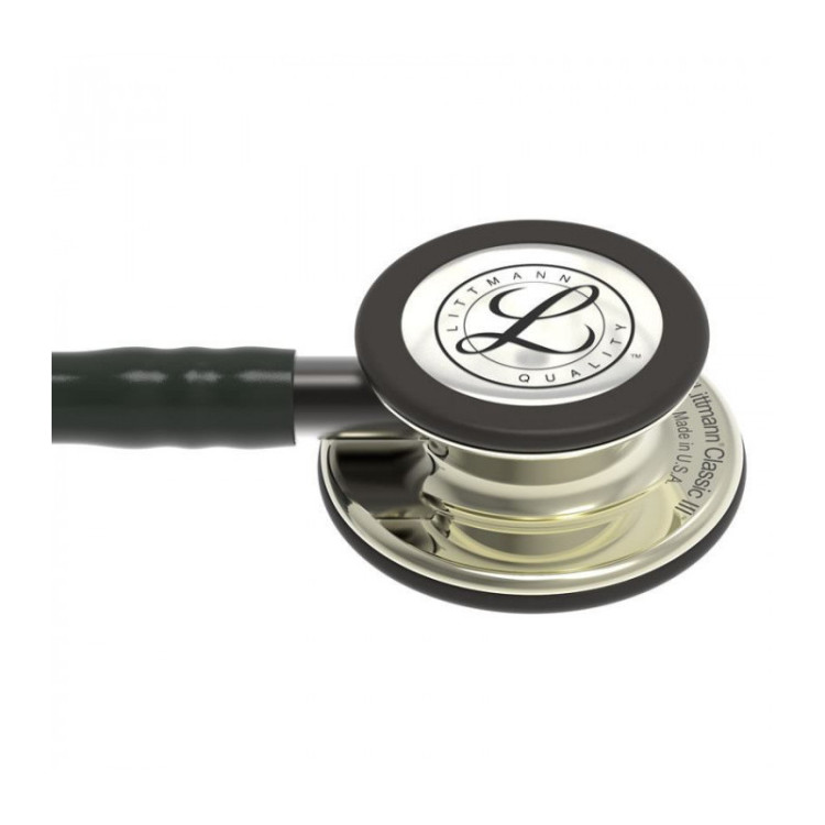 Стетоскоп Littmann Classic III, одноканальная трубка цвет черный, двусторонняя головка цвет «шампань», 69см, 5861
