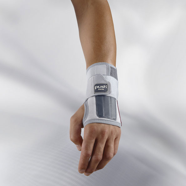 Ортез лучезапястный Push med Wrist Brace жесткие шины ограничивают сгибание и разгибание сустава, серый, 2.10.1