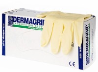 Перчатки смотровые Dermagrip Classic латексные стоматологические, нестерильные, желтые, 50 пар (100шт)