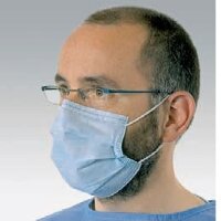 Маска медицинская Foliodress mask Comfort Loop на резинках с антимикробным микрофильтром, голубая, 50шт, 992537
