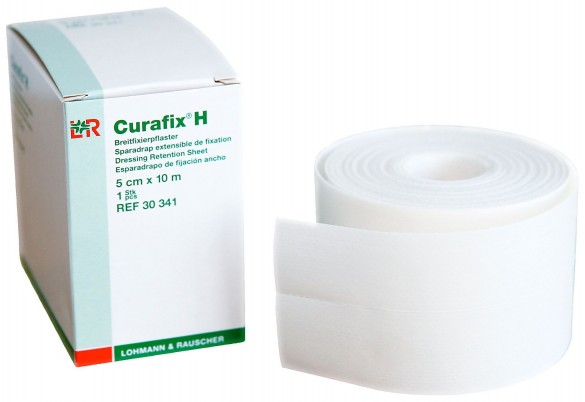 Пластырь Курафикс (Curafix) для фиксации раневых повязок и катетеров в рулоне 5см х10м, 30341