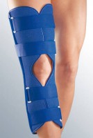 Шина на колено medi Jeans 0 градусов для фиксации ноги в полностью разогнутом положении, синяя, 846, размер S