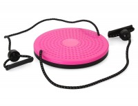 Вращающийся диск с эспандерами Грация плюс Bradex SF 0037 для уменьшения талии и тренировки мышц, диаметр 25см, розовый