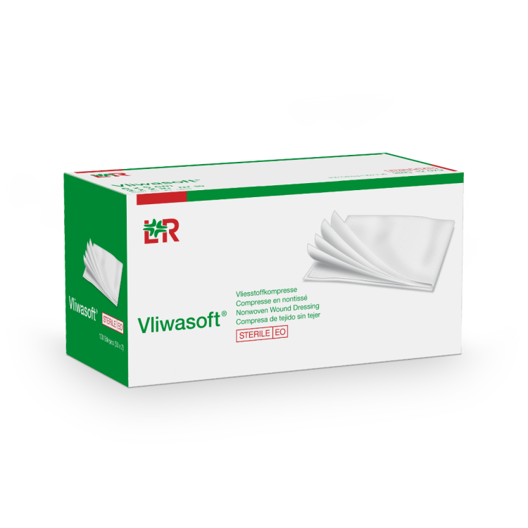 Салфетка Фливасофт (Vliwasoft) стерильная впитывающая 6-ти слойная, 10х20см, 100шт, 12073