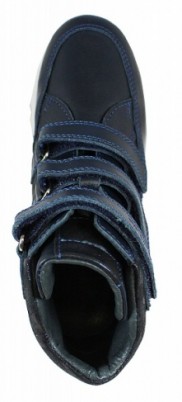 Полуботинки Сурсил-Орто демисезонные для подростков на липучках, вверх кожаный, синие, 65-132