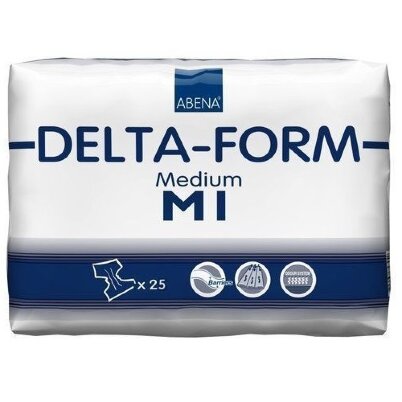 Подгузники для взрослых Delta - Form M1, с липучками, многоразовые, воздухопроницаемые, объем 70 - 110 см, 25 шт, 308810