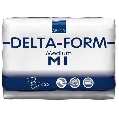 Подгузники для взрослых Delta - Form M1, с липучками, многоразовые, воздухопроницаемые, объем 70 - 110 см, 25 шт, 308810