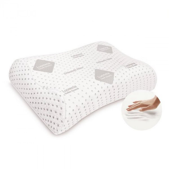 Подушка ортопедическая с эффектом памяти, с эффектом вентилирования, 55х40см, LUM F-524