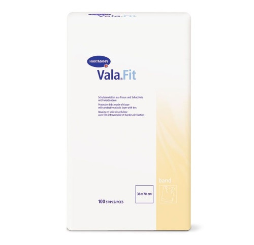 Нагрудники защитные Vala fit band одноразовые водоотталкивающие для взрослых, 38х70см, 100шт, 992252