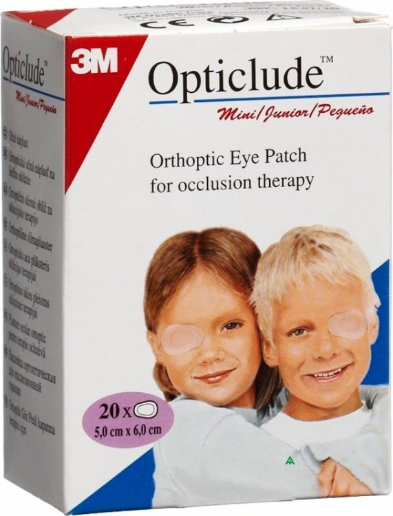 Повязка Opticlude глазная клеящаяся для детей от косоглазия и амблиопии бежевая размером 5×6см, 1537Mini