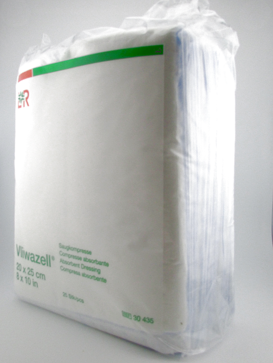 Повязка Фливацель (Vliwazell) абсорбирующая, для ран с высокой экссудацией, нестерильная, 20х25см, 25шт, 30435