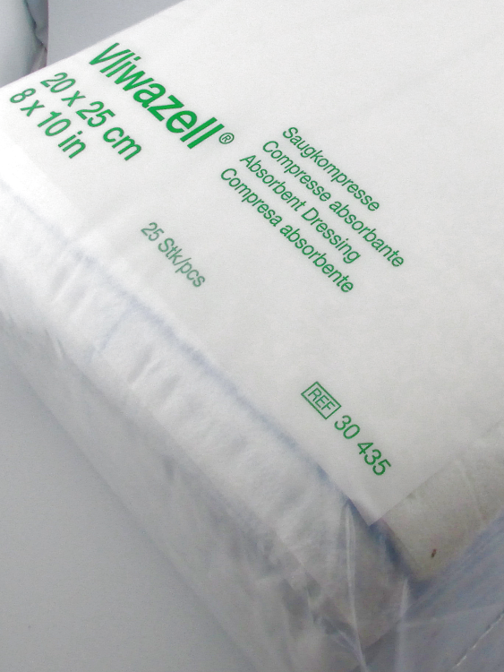 Повязка Фливацель (Vliwazell) абсорбирующая, для ран с высокой экссудацией, нестерильная, 20х25см, 25шт, 30435