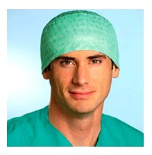 Колпак хирургический Sentinex Flex ("Сентинекс"), шапочка для хирурга, цвет зеленый, в упаковке 100шт, 17426
