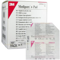 Пластырь ЗM Medipore Pad на рану с впитывающей прокладкой 5х10.5см размером 10х15см, 25шт, 3569E