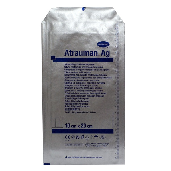  Повязка Atrauman AG (Атрауман АГ) с серебром мазевая антибактериальная, 10х20см
