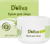 Крем для лица Долива / Doliva, с маслами миндаля, авокадо и ростков пшеницы, питает и восстанавливает, 50мл.