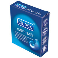 Презервативы особо прочные Дюрекс / Durex Exstra Safe, безспермицидная силиконовая смазка, снижает трение, 3шт