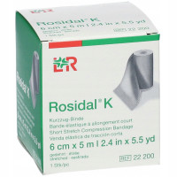 Бинт Розидал (Rosidal) компрессионный поддерживающий и фиксирующий, эластичный, малого растяжения, 6см х5м, 22200
