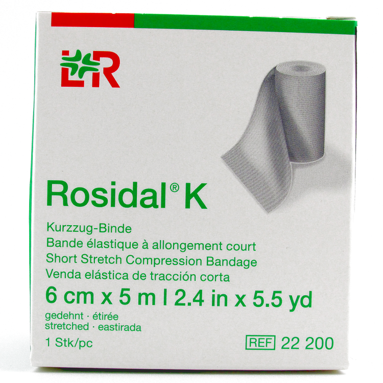 Бинт Розидал (Rosidal) компрессионный поддерживающий и фиксирующий, эластичный, малого растяжения, 6см х5м, 22200