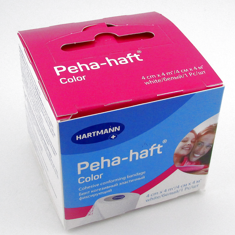 Бинт Peha-haft Color (Пеха Хафт Колор) самофиксирующийся, размером 4м х 4см, 932483