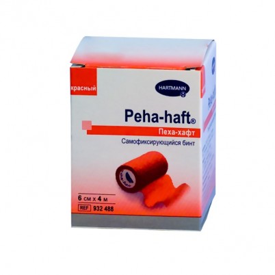 Бинт Peha-haft (Пеха-Хафт) самофиксирующийся без латекса красный размером 4м х6см, 932488