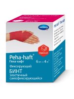 Бинт Peha-haft (Пеха-Хафт) самофиксирующийся без латекса красный размером 4м х6см, 932488