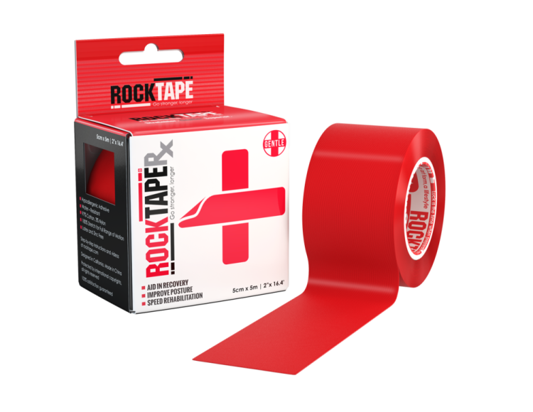 Кинезио Тейп Rocktape RX для чувствительной кожи с гипоаллергенным клеем для восстановления после травм, 5см×5м