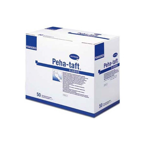 Перчатки хирургические Peha-taft Classic, одноразовые, опудренные, стерильные, N 7.5, 50 пар, 942744