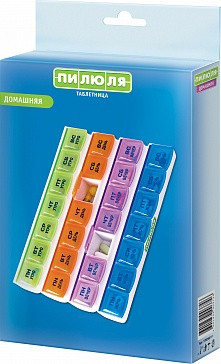 Контейнер-таблетница Пилюля  на 7 дней Домашняя