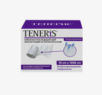 Пластырь Teneris (Тенерис) для сплошной фиксации из нетканого материала, длина 10м
