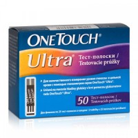 Тест-полоски OneTouch Ultra, для использования с прибором OneTouch Ultra, определяют количество глюкозы в крови, 50шт.