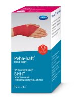 Бинт Peha-haft (Пеха Хафт) самофиксирующийся без латекса красный размером 4м х10см, 932490