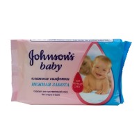 Салфетки влажные Джонсонс Беби / Johnsons нежная забота, деликатно очищает, для новорожденных, объем 64 шт