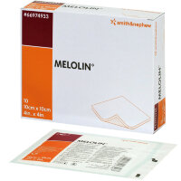 Повязка Melolin послеоперационная и для оказания первой помощи абсорбирующая стерильная, 10х10см, 10шт, 66974933