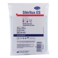 Салфетки марлевые Sterilux ES (Стерилюкс ЕС) стерильные, 17 нитей на см2, сложены в 8 слоев, 7.5х7.5см, 20шт 232009_1