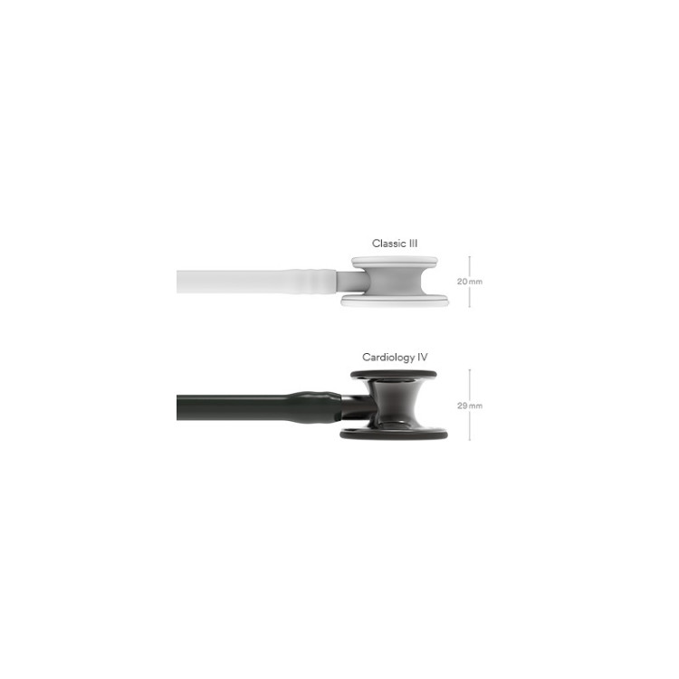 Стетоскоп Littmann Cardiology IV с черной трубкой, длиной 69 см, акустическая головка дымчатая, 6162