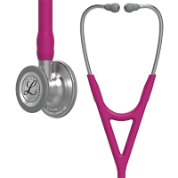 Стетоскоп Littmann Cardiology IV с малиновой трубкой, длиной 69 см, акустическая головка цвета сталь, 6158