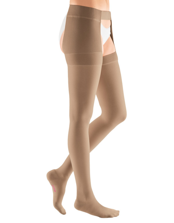 Чулок Mediven plus с застежкой на талии 2-го класса компрессии и закрытым носом, 207C-210C