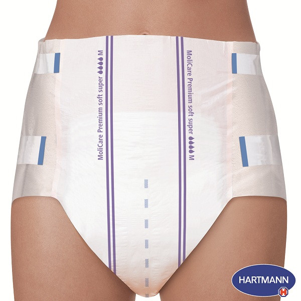 Подгузники для взрослых MoliCare Premium super soft, впитываемость 4 капли,  объем бедер 120 - 150см, L, 2 штуки, 169375 купить в Москве - цена от 216  руб, доставка
