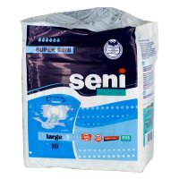Подгузники Сени Супер Эйр / Seni Super Air для взрослых, дышащие, размер Large, обхват 100-150 см, 10 шт.