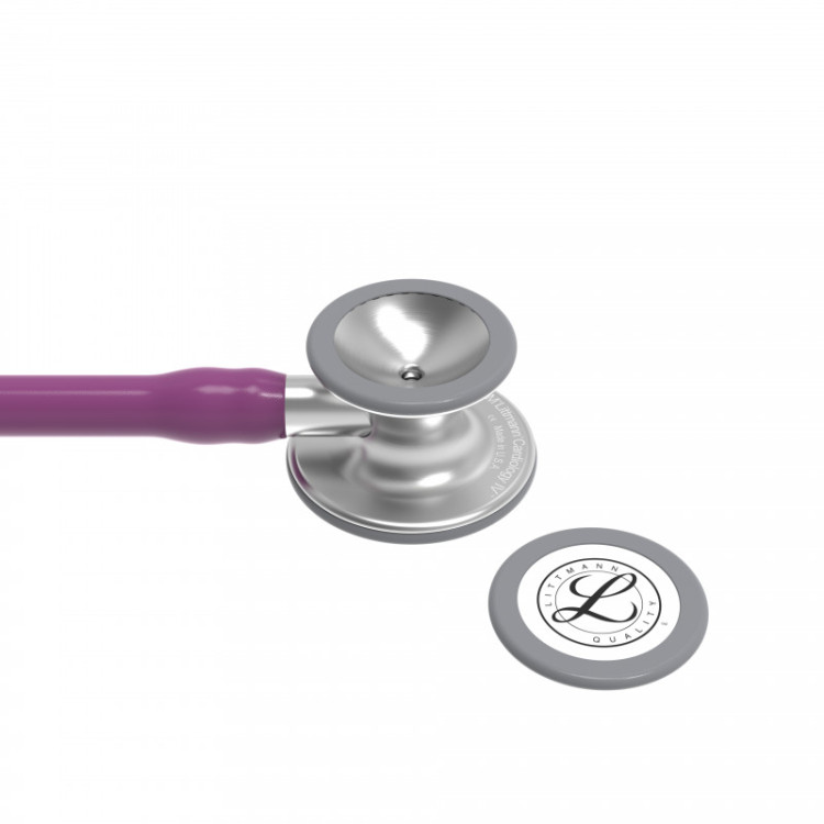 Стетоскоп Littmann Cardiology IV с сливовой трубкой, длиной 69 см, акустическая головка цвета сталь, 6156