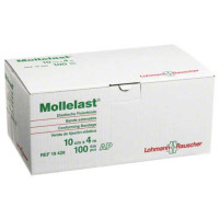 Бинт Mollelast (Моллеласт), 10смх4м, высокоэластичный когезивный, 100шт, 19429