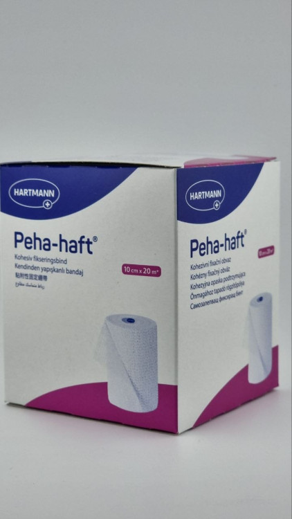 Бинт Peha-haft (Пеха Хафт) 10см х 20м, самофиксирующийся, без латекса, белый, 300083