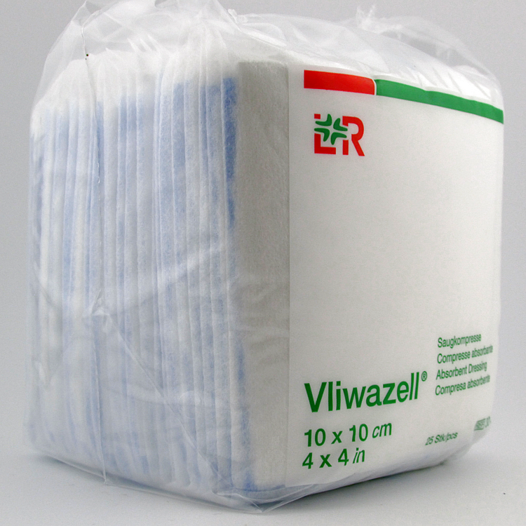 Повязка Фливацель (Vliwazell) абсорбирующая, для ран с высокой экссудацией, нестерильная,10х10см, 25шт, 30430